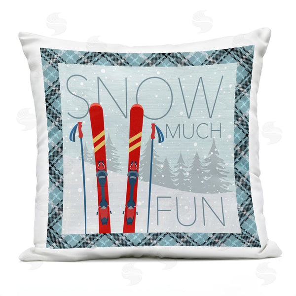 Stupell Industries Fluidity/PDR LLC. | Snow Much Fun With Plaid Printed Throw Pillow