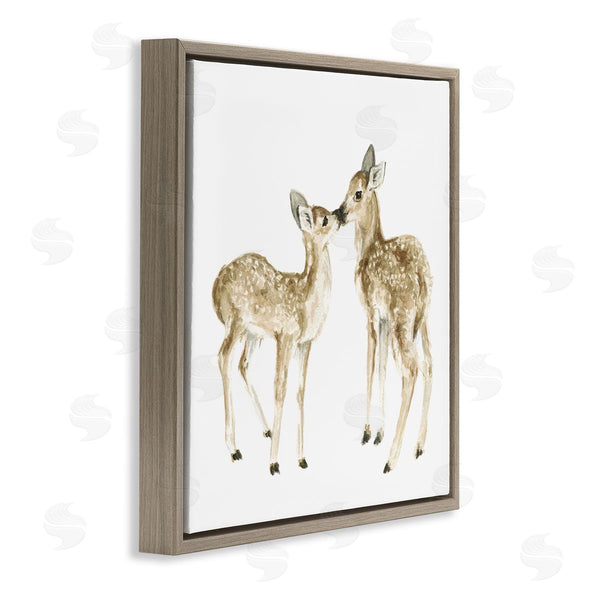 Stupell Industries Fox Hollow Studios | Baby Deer Fawn Watercolor Painting Kids' Nursery Animal Wall Art