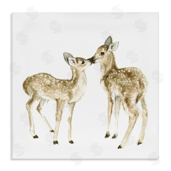 stupell industries Fox Hollow Studios | Baby Deer Fawn Watercolor Painting Kids' Nursery Animal Wall Art