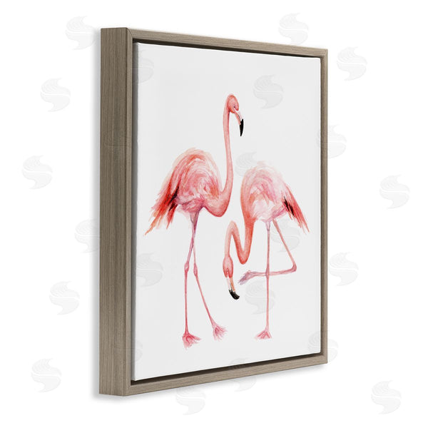 Stupell Industries Fox Hollow Studios | Bending Knee Flamingo Watercolor Portrait Children's Nursery Animals Wall Art