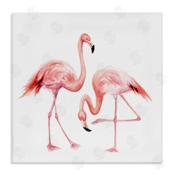 stupell industries Fox Hollow Studios | Bending Knee Flamingo Watercolor Portrait Children's Nursery Animals Wall Art