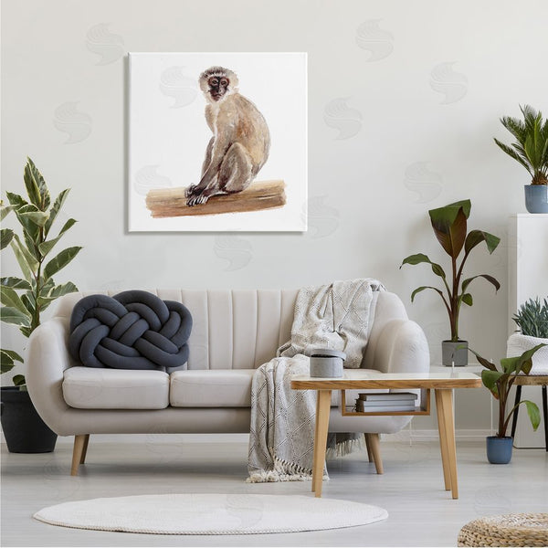 Stupell Industries Fox Hollow Studios | Langur Monkey Watercolor Painting Children's Nursery Animal Wall Art