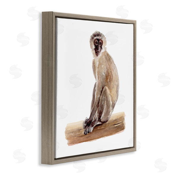 Stupell Industries Fox Hollow Studios | Langur Monkey Watercolor Painting Children's Nursery Animal Wall Art