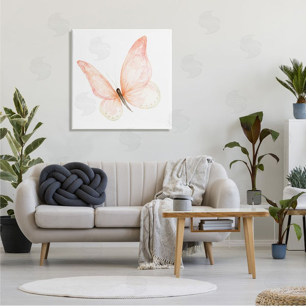 Stupell Industries Fox Hollow Studios | Pink Butterfly Watercolor Painting Kids' Nursery Insect Wall Art