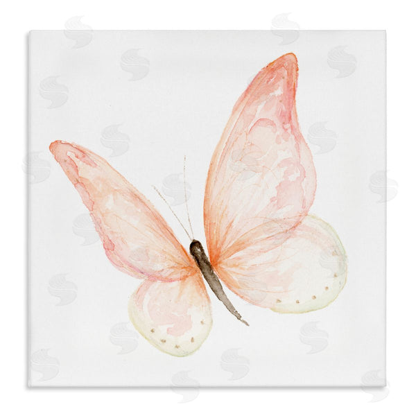 stupell industries Fox Hollow Studios | Pink Butterfly Watercolor Painting Kids' Nursery Insect Wall Art