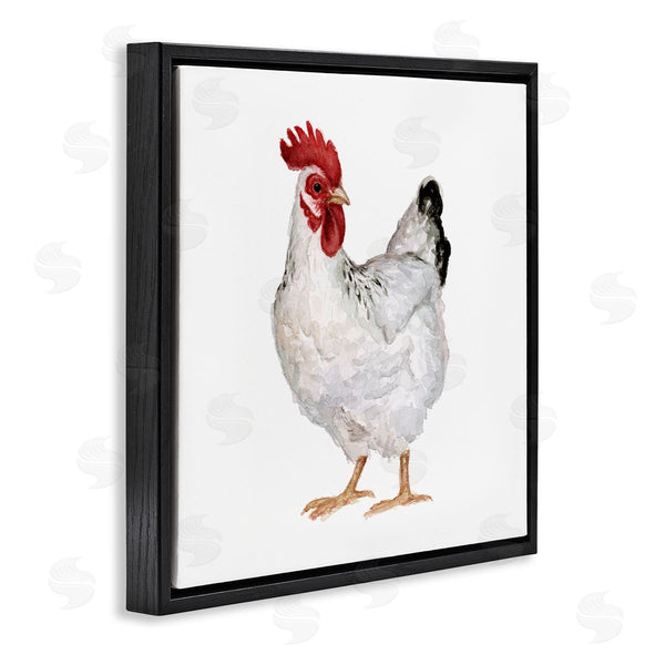 Stupell Industries Fox Hollow Studios | Quaint Chicken Watercolor Painting Farm Hen Portrait Wall Art