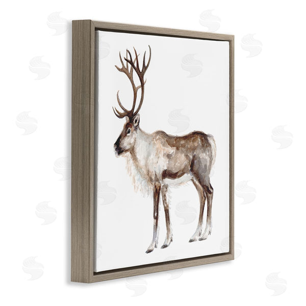 Stupell Industries Fox Hollow Studios | Reindeer Wild Animal Children's Nursery Watercolor Painting Wall Art