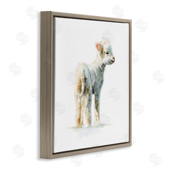 Stupell Industries Fox Hollow Studios | Shaggy Lamb Watercolor Painting Children's Nursery Animal Wall Art