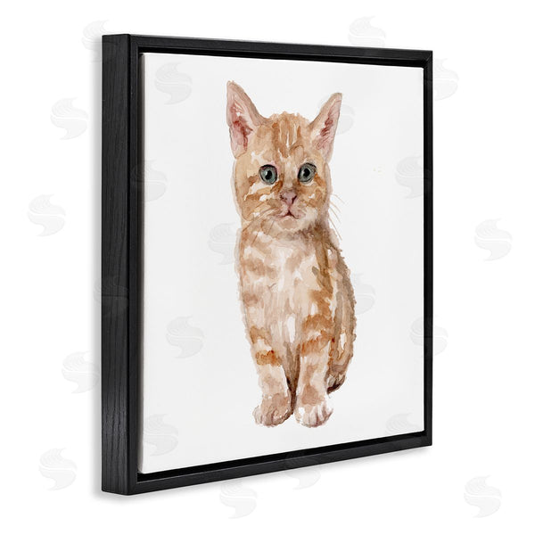 Stupell Industries Fox Hollow Studios | Tabby Cat Kitten Watercolor Portrait Nursery Animal Wall Art
