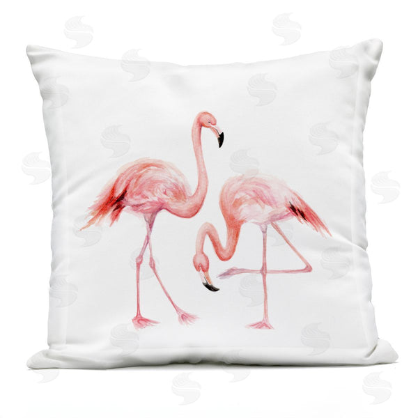 Stupell Industries Fox Hollow Studios | Watercolor Flamingo Pair Printed Throw Pillow
