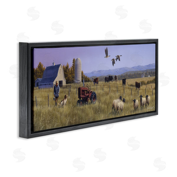 Stupell Industries Frank Parker (Young) | Geese Over Lush Farm Scene Wall Art