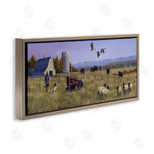 Stupell Industries Frank Parker (Young) | Geese Over Lush Farm Scene Wall Art