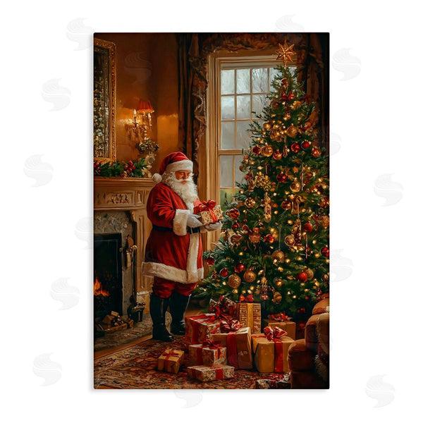 stupell industries Franklyn Gregory | All Decorated Santa's Tree Wall Art