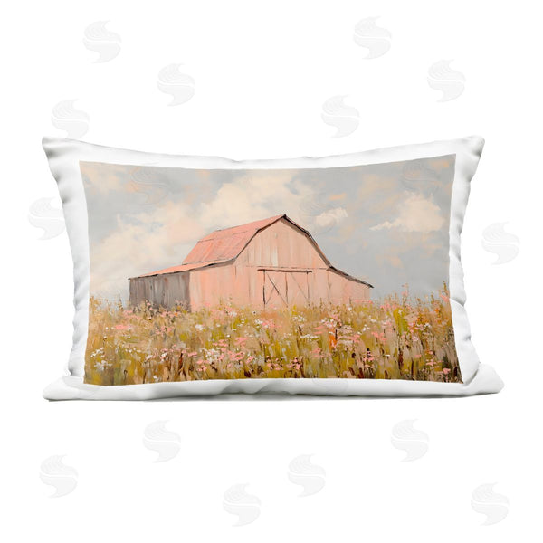 Stupell Industries Franklyn Gregory | Blush Pink Barn Printed Throw Pillow