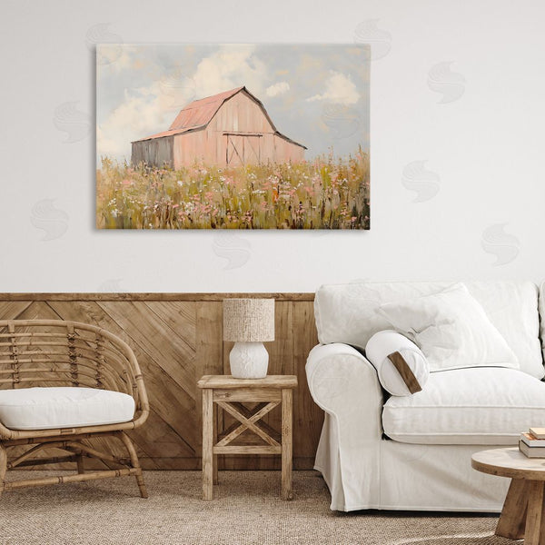 Stupell Industries Franklyn Gregory | Blush Pink Barn Wall Art
