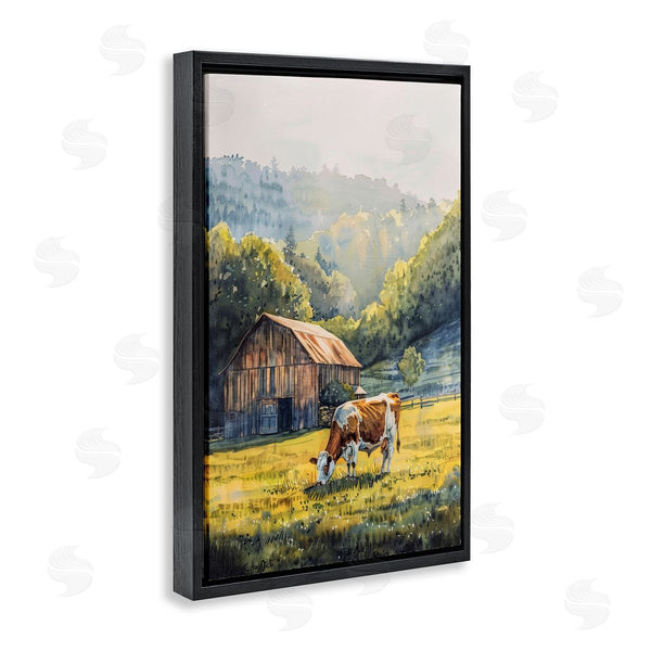 Stupell Industries Franklyn Gregory | Brown Spotted Cow Grazing