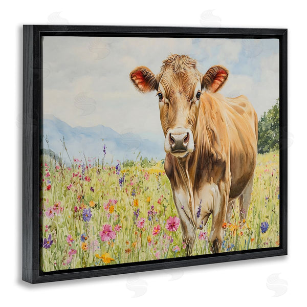 Stupell Industries Franklyn Gregory | Brown Swiss Cow In Meadow