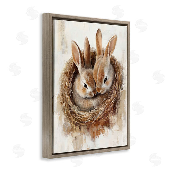 Stupell Industries Franklyn Gregory | Bunny Duo In Nest