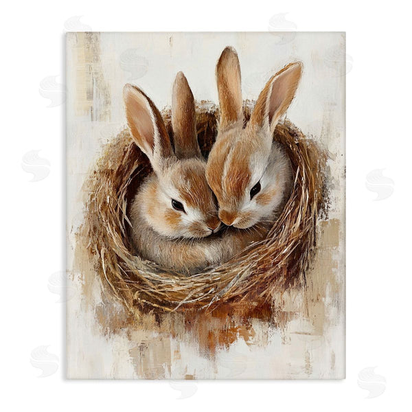 stupell industries Franklyn Gregory | Bunny Duo in Nest