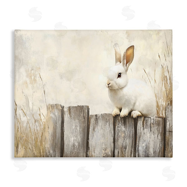 stupell industries Franklyn Gregory | Bunny On The Fence