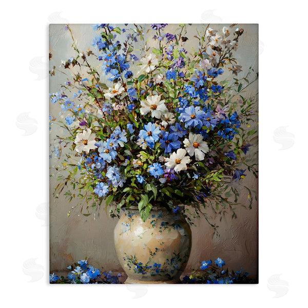 stupell industries Franklyn Gregory | Cerulean Flower Bouquet Wall Art