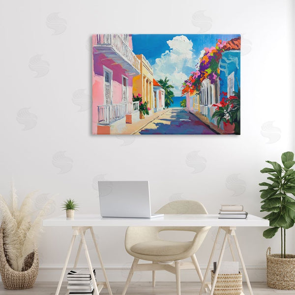 Stupell Industries Franklyn Gregory | Coastal Colors Town Architecture Wall Art