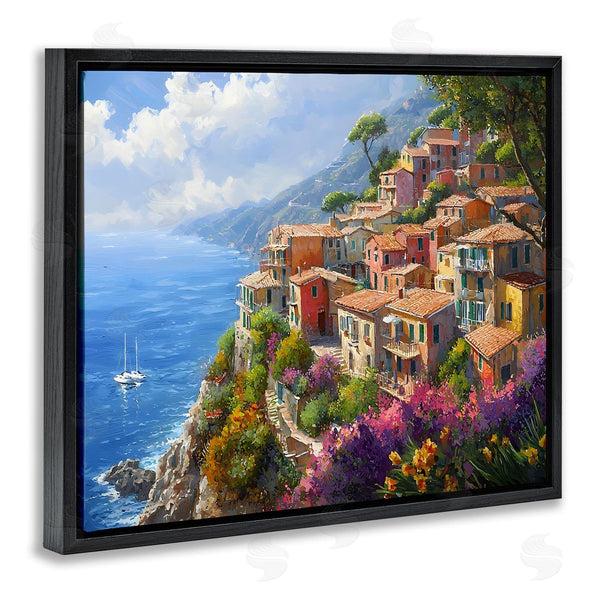 Stupell Industries Franklyn Gregory | Coastal Seaside Village View Wall Art