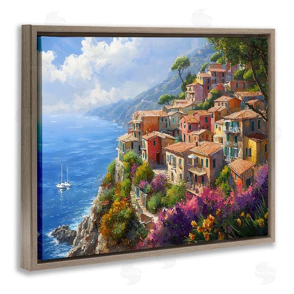 Stupell Industries Franklyn Gregory | Coastal Seaside Village View Wall Art