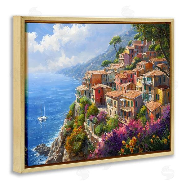 Stupell Industries Franklyn Gregory | Coastal Seaside Village View Wall Art