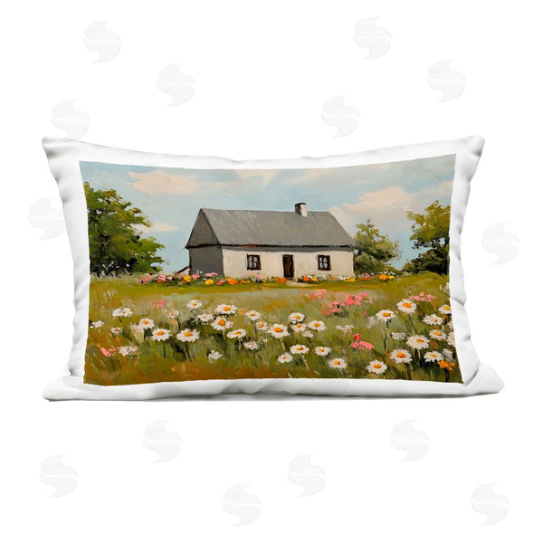 Stupell Industries Franklyn Gregory | Cottagecore Daisy Field Printed Throw Pillow