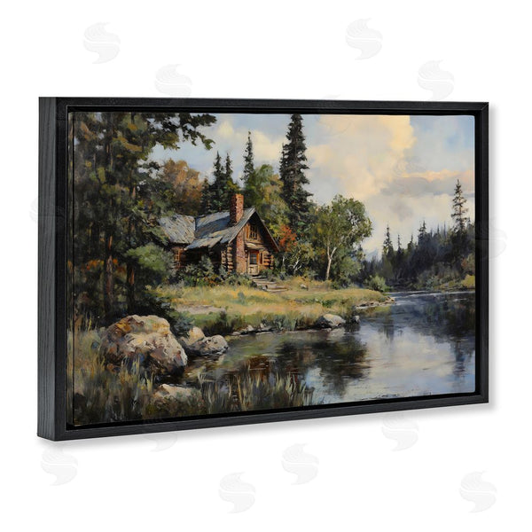 Stupell Industries Franklyn Gregory | Creek Cabin Woodland View Wall Art