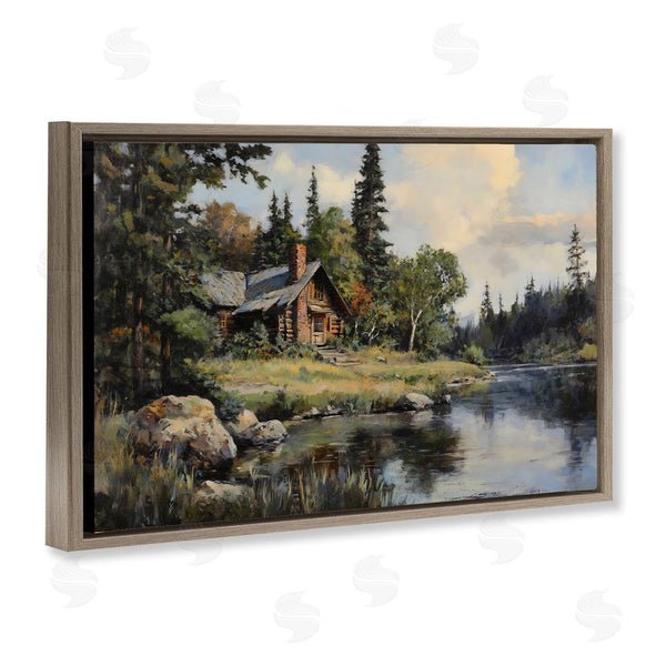 Stupell Industries Franklyn Gregory | Creek Cabin Woodland View Wall Art