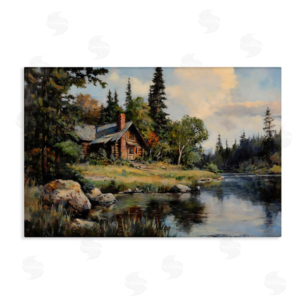 stupell industries Franklyn Gregory | Creek Cabin Woodland View Wall Art