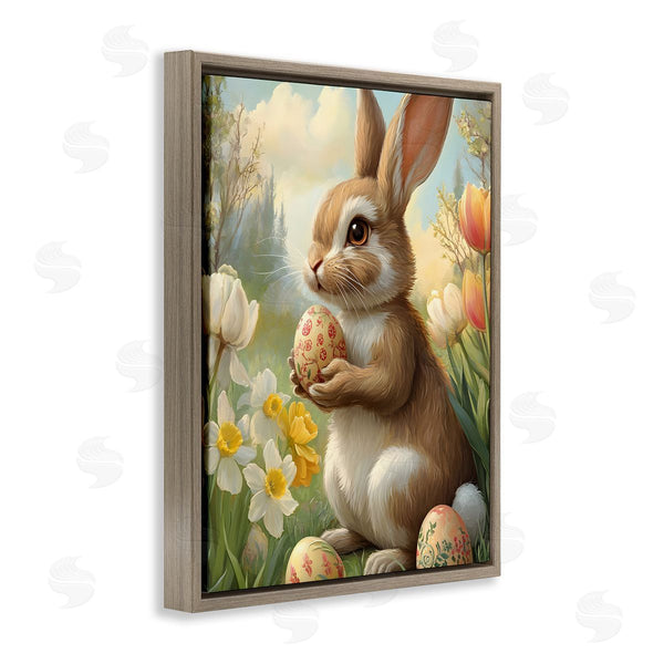 Stupell Industries Franklyn Gregory | Easter Bunny With Painted Eggs