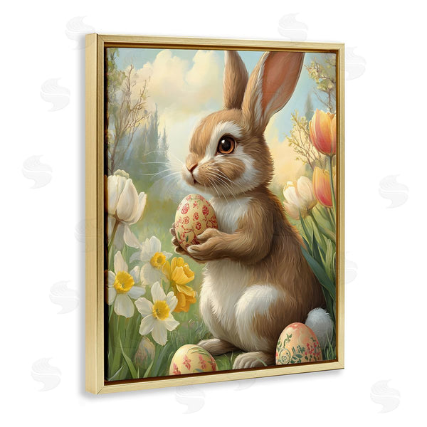 Stupell Industries Franklyn Gregory | Easter Bunny With Painted Eggs