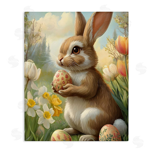 stupell industries Franklyn Gregory | Easter Bunny with Painted Eggs