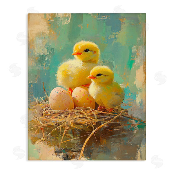 stupell industries Franklyn Gregory | Easter Chicks and Eggs