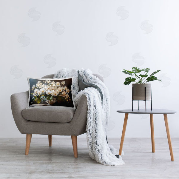 Stupell Industries Franklyn Gregory | Elegant Orchid Arrangement Printed Throw Pillow