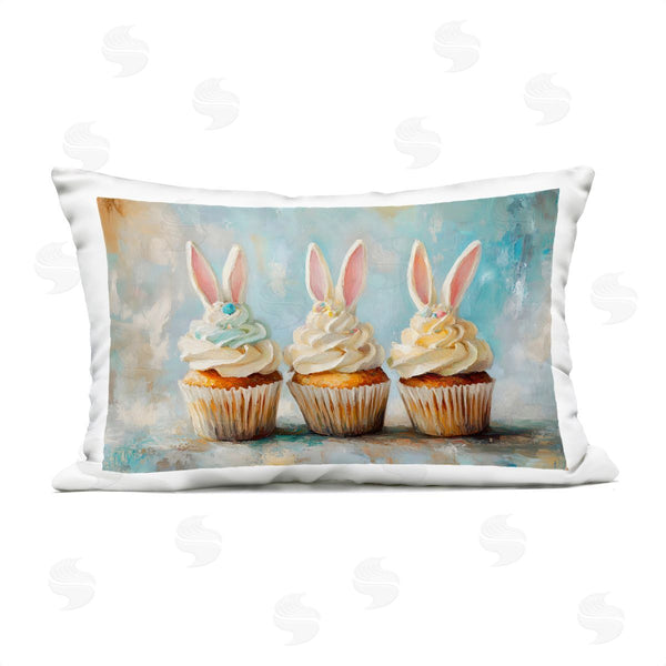 Stupell Industries Franklyn Gregory | Festive Bunny Ear Cupcakes Printed Throw Pillow