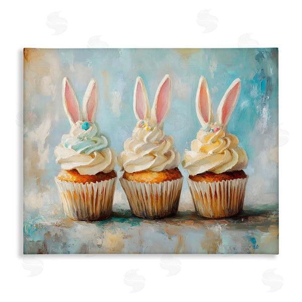 stupell industries Franklyn Gregory | Festive Bunny Ear Cupcakes
