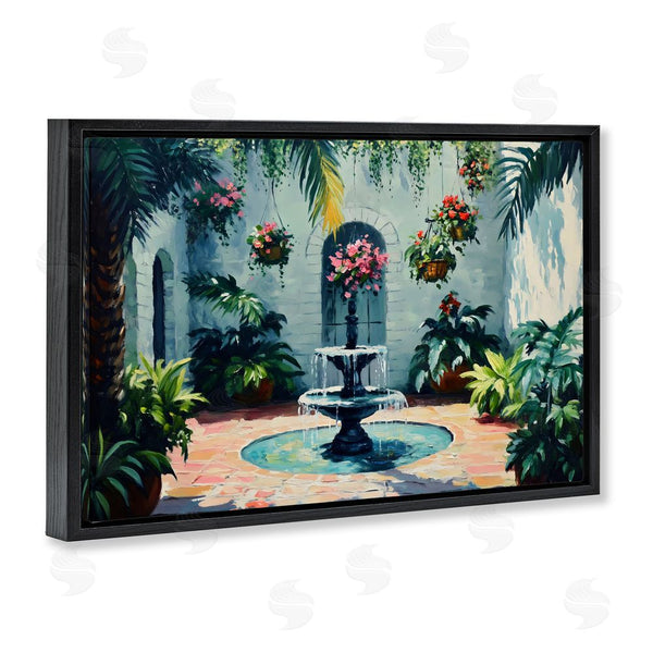 Stupell Industries Franklyn Gregory | Floral Fountain Courtyard Wall Art