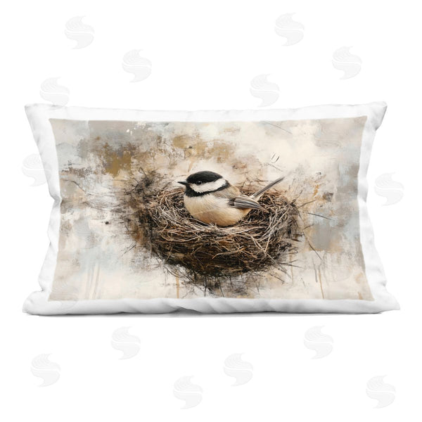 stupell industries Franklyn Gregory | Forest Bird In Nest Printed Throw Pillow
