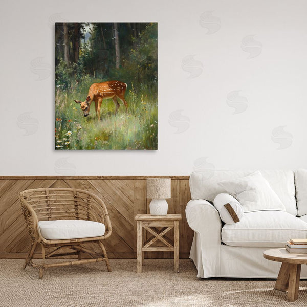 Stupell Industries Franklyn Gregory | Grazing Deer At Forest Glen Wall Art