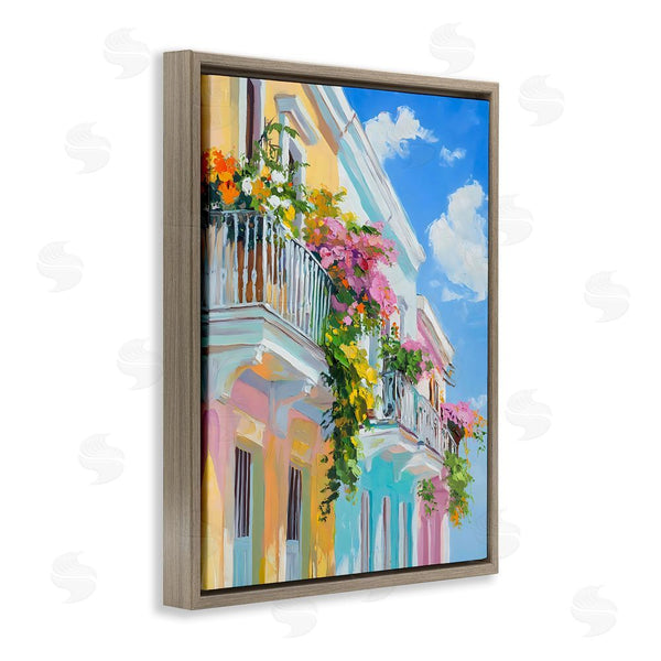 Stupell Industries Franklyn Gregory | Hanging Flowers Balcony Wall Art