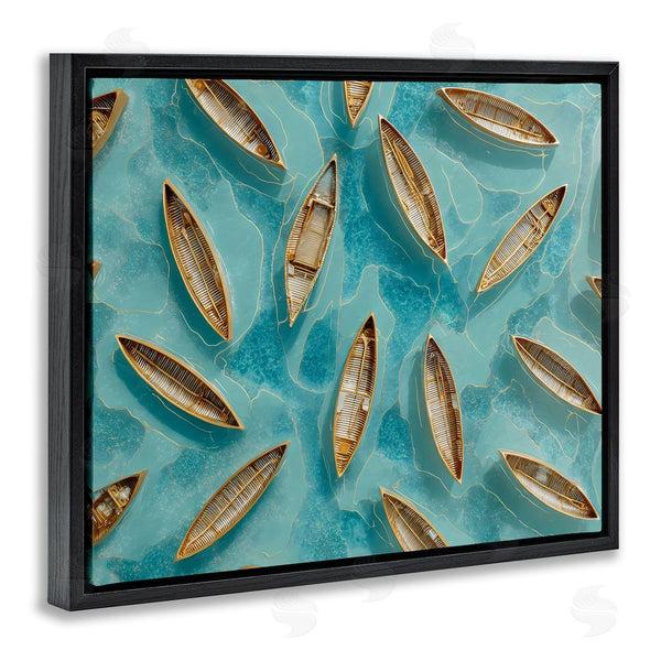 Stupell Industries Franklyn Gregory | Harmonious Canoes On Water Wall Art