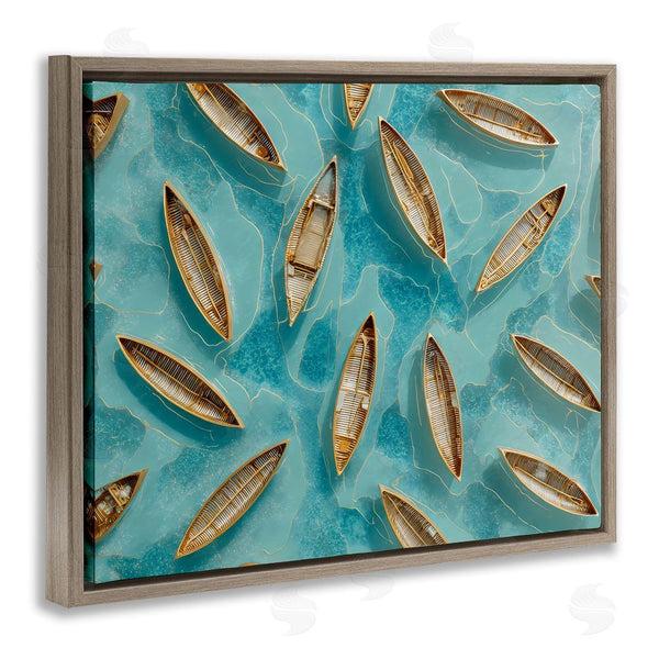 Stupell Industries Franklyn Gregory | Harmonious Canoes On Water Wall Art