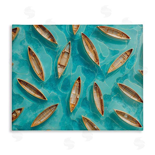 stupell industries Franklyn Gregory | Harmonious Canoes on Water Wall Art
