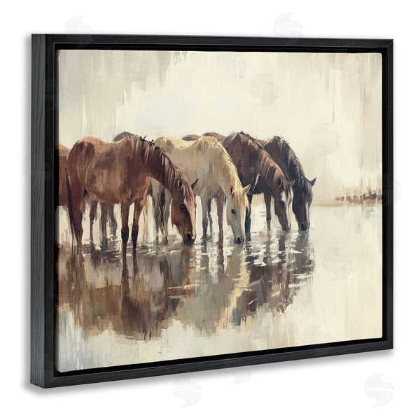 Stupell Industries Franklyn Gregory | Herd Of Horses Drinking