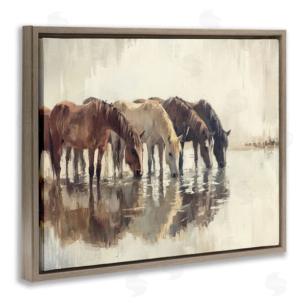 Stupell Industries Franklyn Gregory | Herd Of Horses Drinking