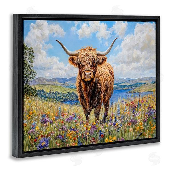 Stupell Industries Franklyn Gregory | Highland Cattle In Summer Meadow